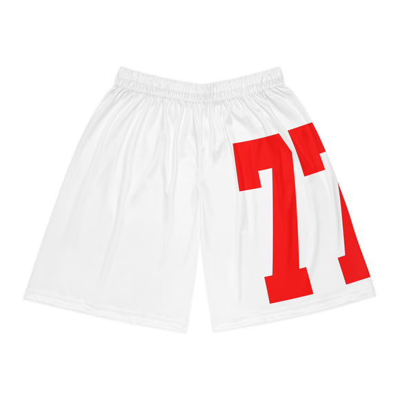 Yori sport 77 Basketball Shorts (white/red)