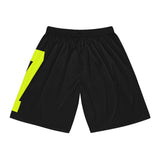 SAFETY GREEN 77 Basketball Shorts (black)