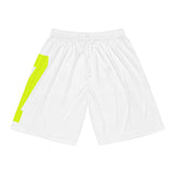 Yori sport 77 Basketball Shorts (white/safety green)