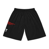Yori sport logo Black Basketball Shorts (black/red)