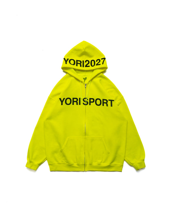 Yori Sport Text Zip-up safety green