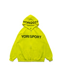 Yori Sport Text Zip-up safety green