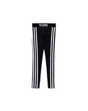 Yori Sport 5 Stripe Leggings (black/white)
